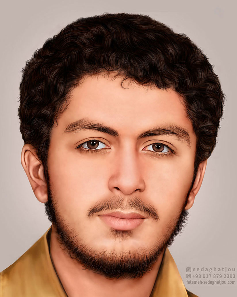 نقاشی دیجیتال شهید رودسری