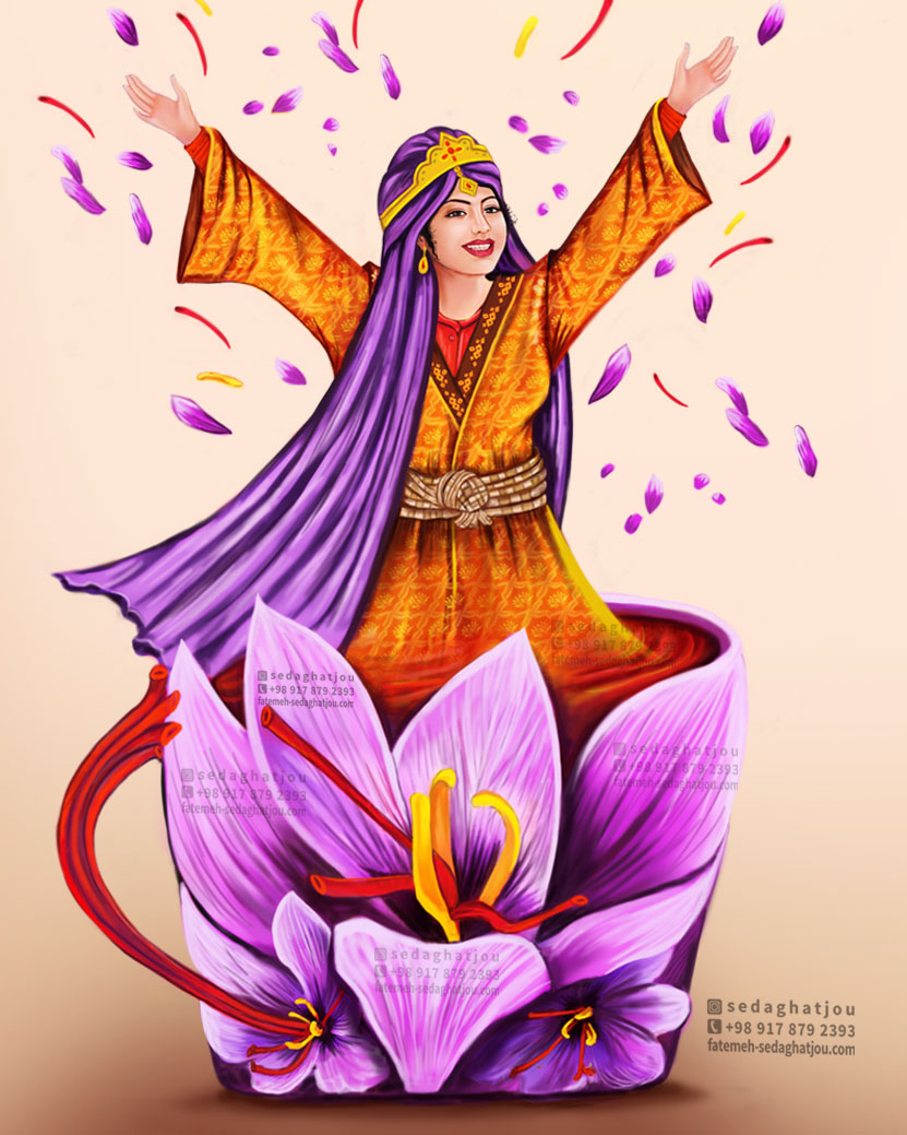 طراحی بسته بندی چای زعفران
