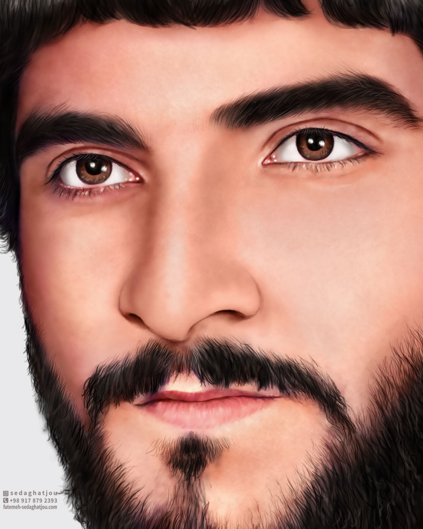 نقاشی دیجیتال شهید سلندری