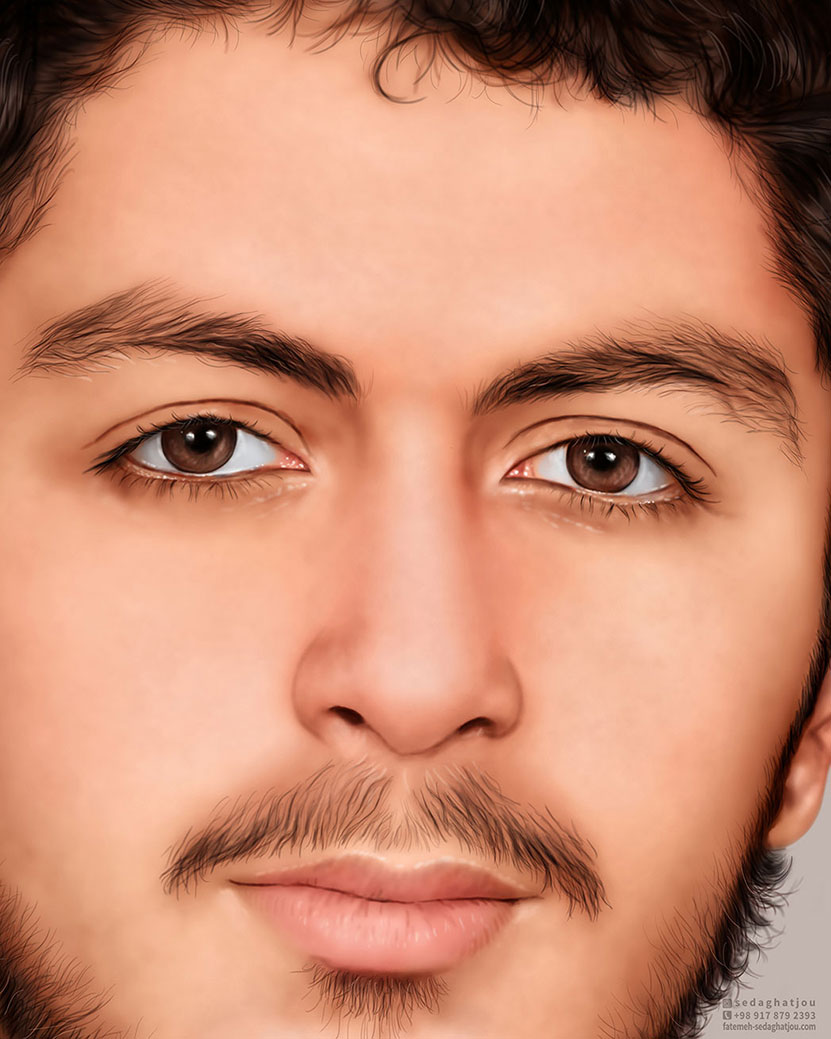 نقاشی دیجیتال شهید رودسری
