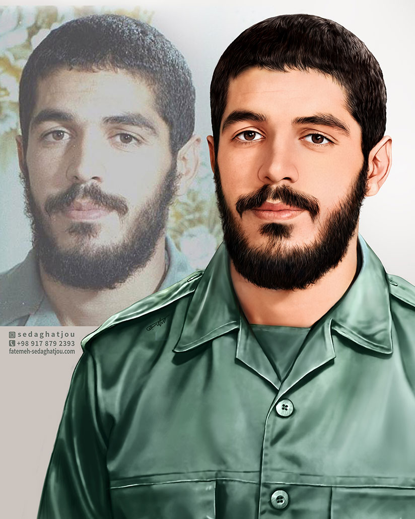 نقاشی دیجیتال شهید ابراهیم هادی