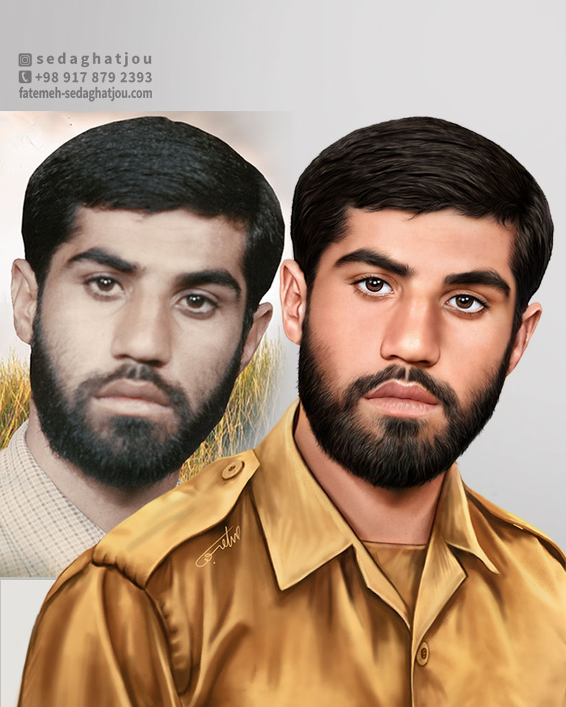 نقاشی دیجیتال شهید حسن خوشبخت
