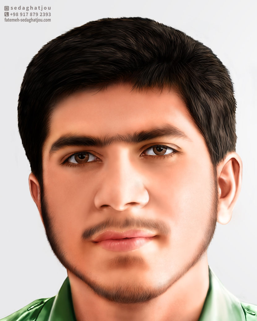 نقاشی دیجیتال شهید مرادی