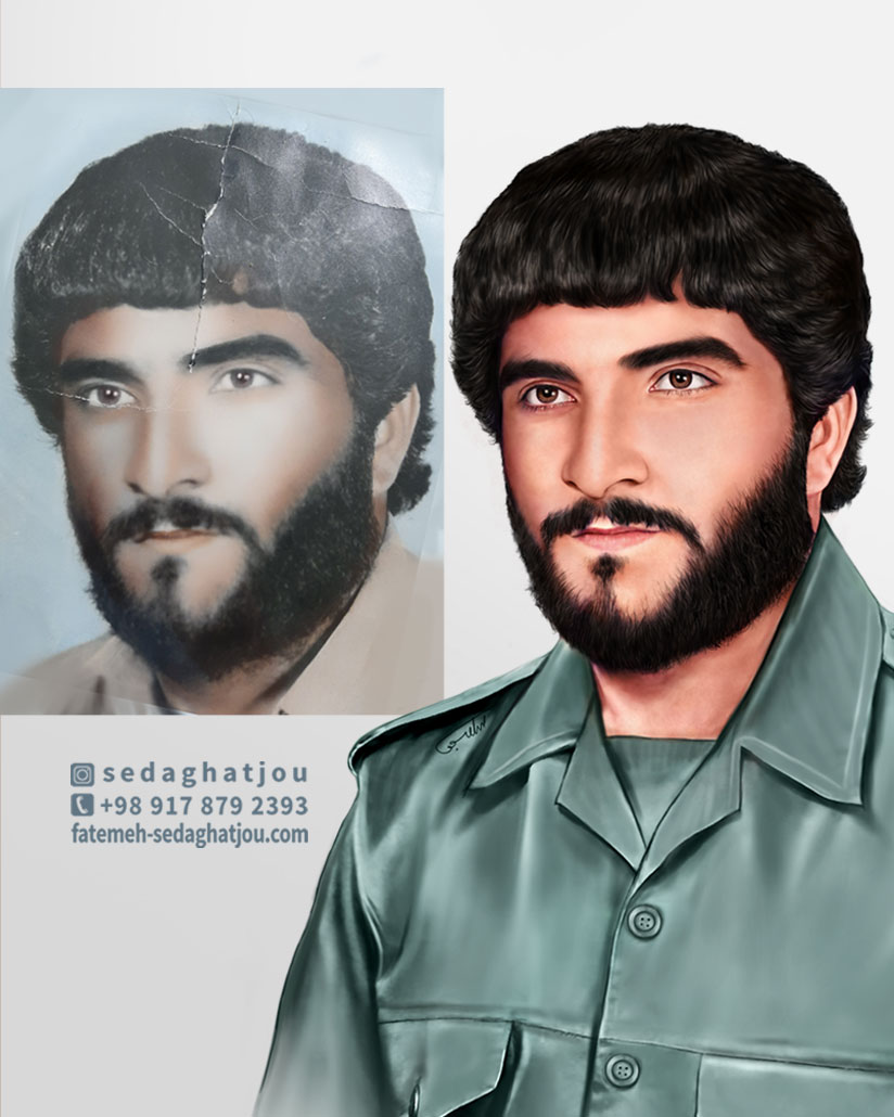نقاشی دیجیتال شهید سلندری