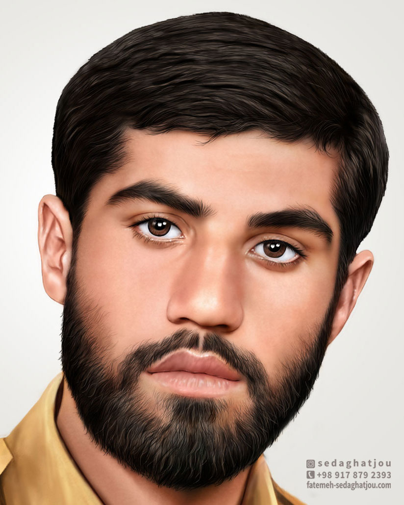 نقاشی دیجیتال شهید حسن خوشبخت